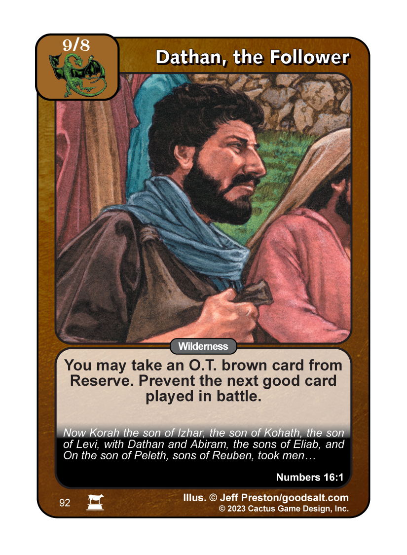 Dathan, the Follower (IR) - Your Turn Games