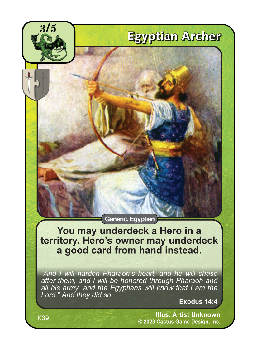 Egyptian Archer (K Deck) - Your Turn Games