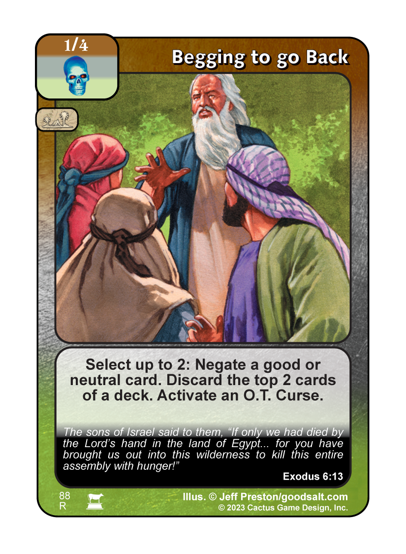 Begging to go Back (IR) - Your Turn Games