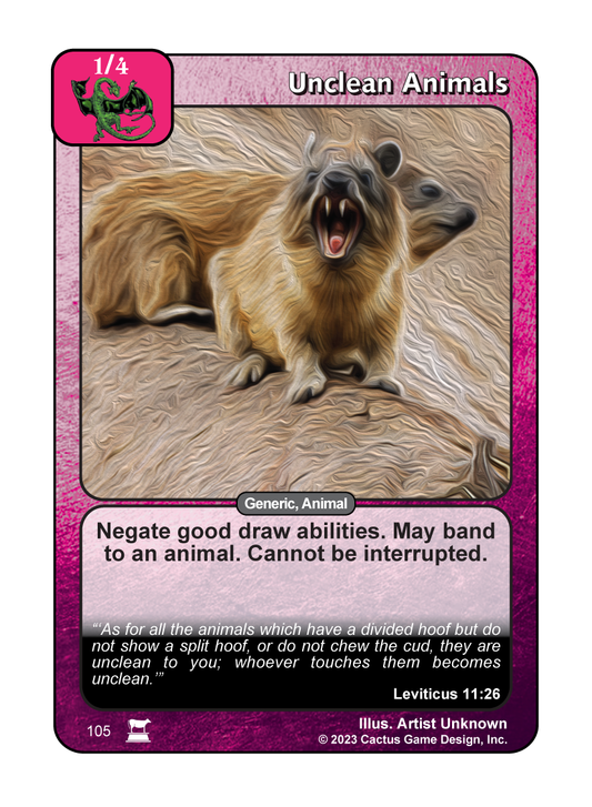 Unclean Animals [Rock Hyrax] (IR) - Your Turn Games