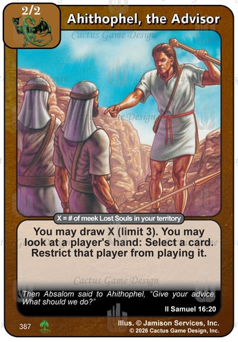 Ahithophel, the Advisor