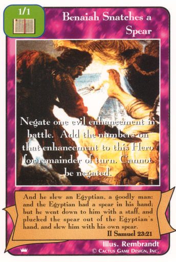Benaiah Snatches a Spear (Ki) - Your Turn Games