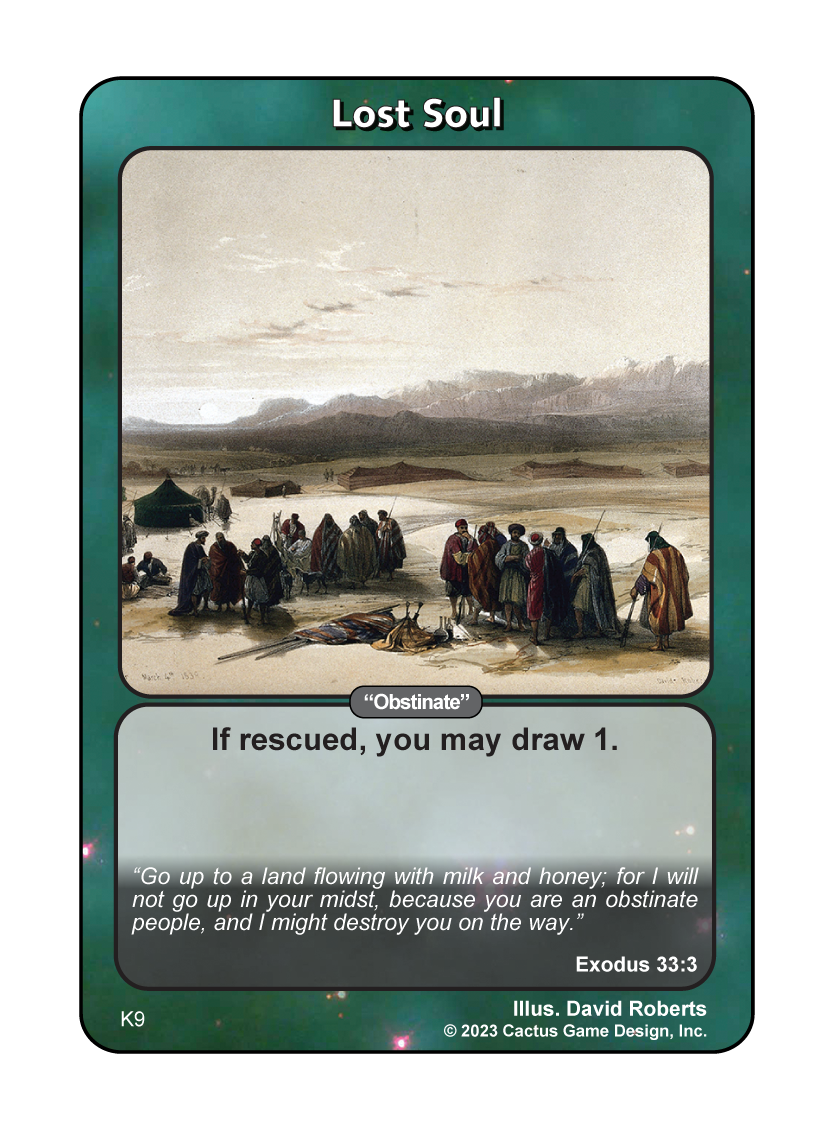 Lost Soul "Obstinate" (Exodus 33:3) (K Deck) - Your Turn Games
